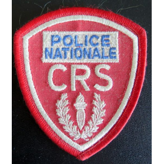 POLICE : Insigne tissu des CRS modèle 9,3 cm de hauteur