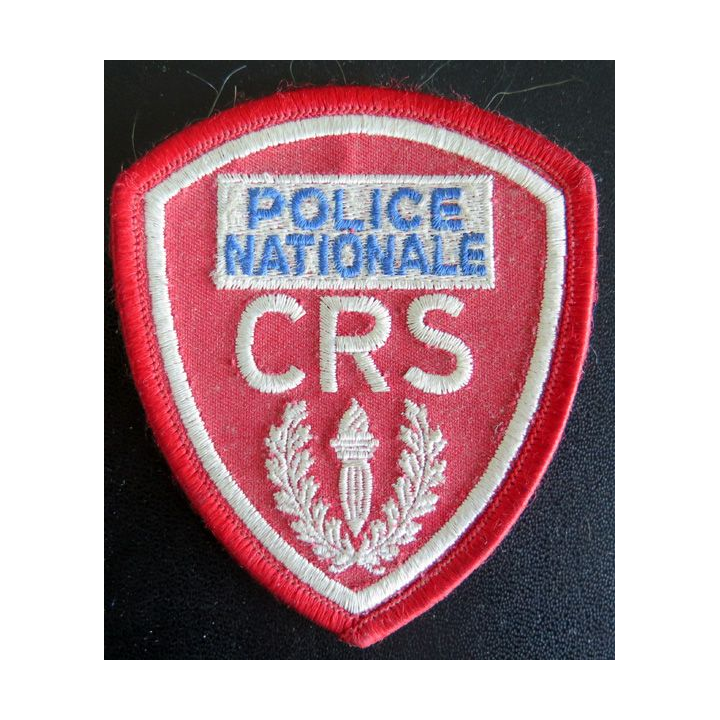 POLICE : Insigne tissu des CRS modèle 9,3 cm de hauteur