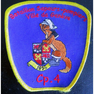 Insigne du bataillon des Sapeurs-Pompiers Ville de Genève CP 4