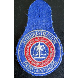 Insigne tissu de l'administration pénitentiaire sur support