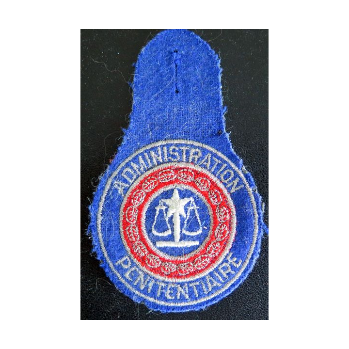 Insigne tissu de l'administration pénitentiaire sur support