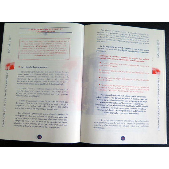 Guide pratique de la déontologie dans la Police nationale