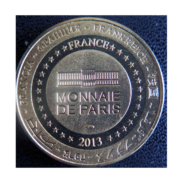 Médaille souvenir en métal doré de Vaux Le Vicomte diamètre 3,4 cm
