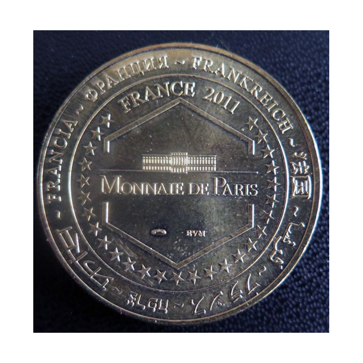 Médaille souvenir en métal doré de Chamonix Montenvers diamètre 3,4 cm
