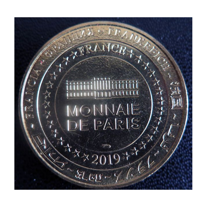 Médaille souvenir en métal doré du Centre Juno Beach Juno 75 diamètre 3,4 cm