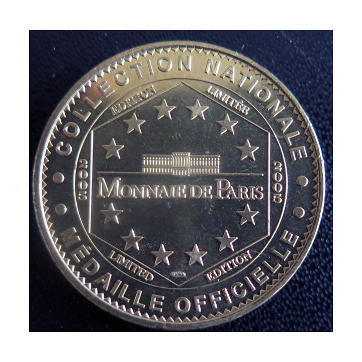 Médaille souvenir en métal doré du Zoo la Palmyre Charente Maritime diamètre 3,4 cm