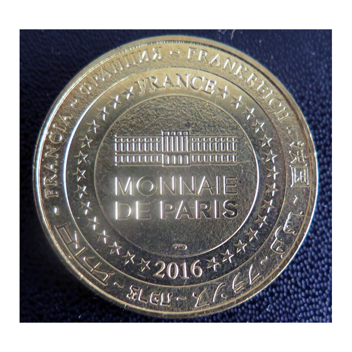 Médaille souvenir en métal doré de l'Assemblée Nationale diamètre 3,4 cm