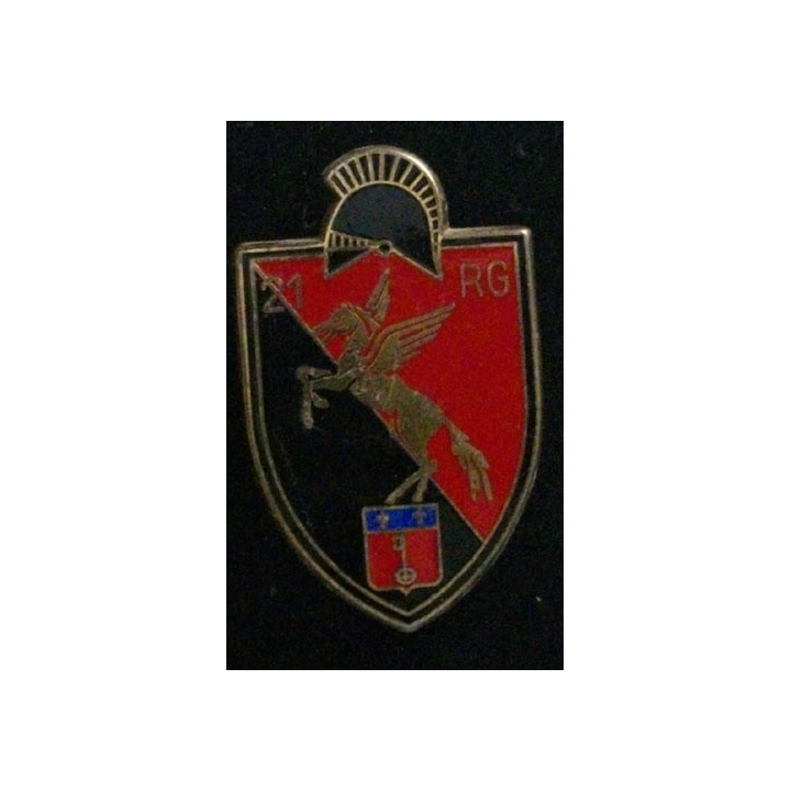  insigne métallique du 21° régiment du génie fabrication Drago G. 2904