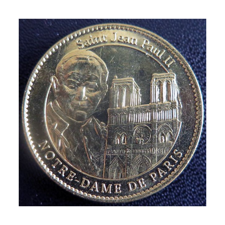 Médaille souvenir en métal doré de Francesco diamètre 3,4 cm