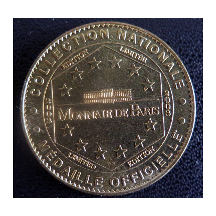 Médaille souvenir en métal doré de Arromanches 360 diamètre 3,4 cm