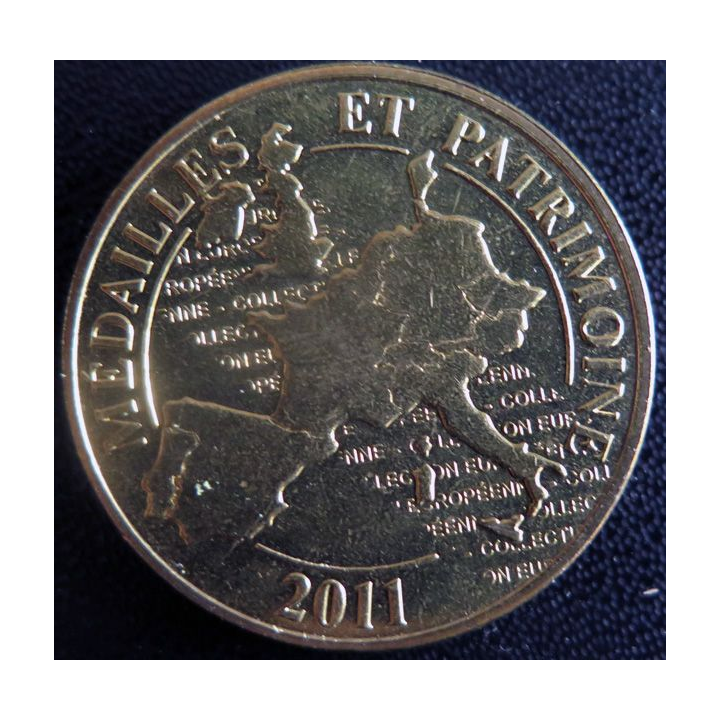 Médaille souvenir en métal doré du Zoo Parc de Beauval Val de Loire diamètre 3,4 cm
