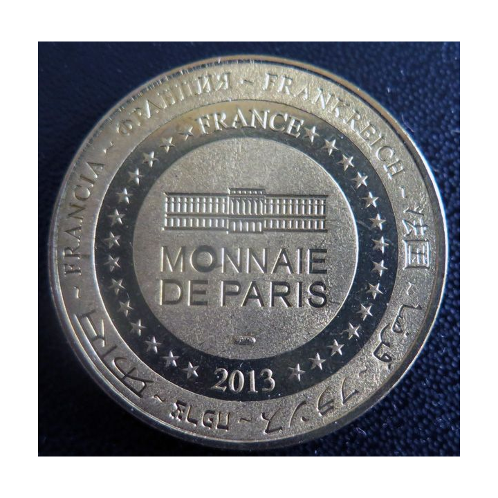 Médaille souvenir en métal doré du Musée de la Grande Guerre Meaux diamètre 3,4 cm