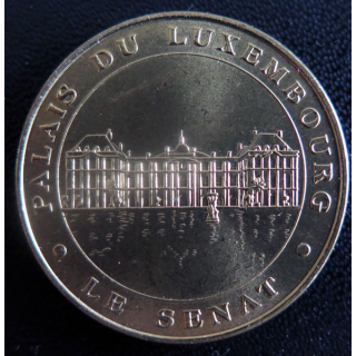 Médaille souvenir en métal doré du Palais du Luxembourg le Sénat diamètre 3,4 cm