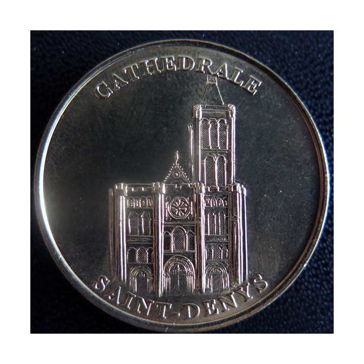 Médaille souvenir en métal doré de la Cathédrale Saint Denys diamètre 3,4 cm