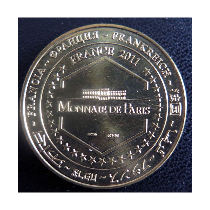Médaille souvenir en métal doré de l'Opéra Garnier Paris diamètre 3,4 cm