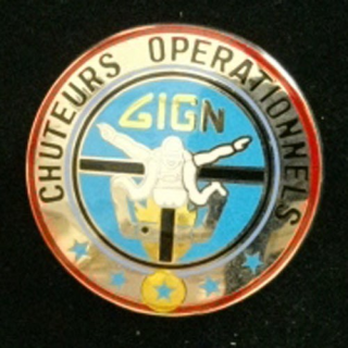 GIGN : BREVET CHUTEURS OPERATIONNELS (FOND BLEU)
