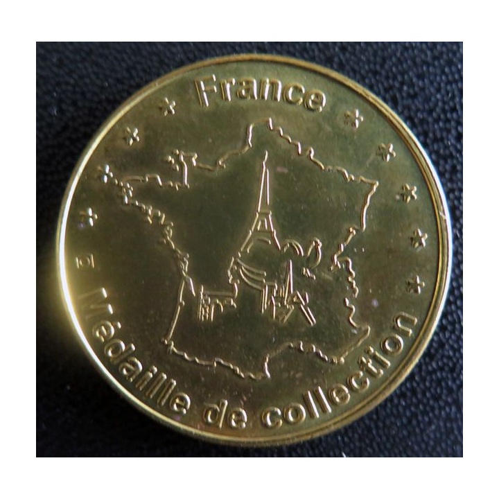 Médaille souvenir en métal doré de Chartres diamètre 3 cm