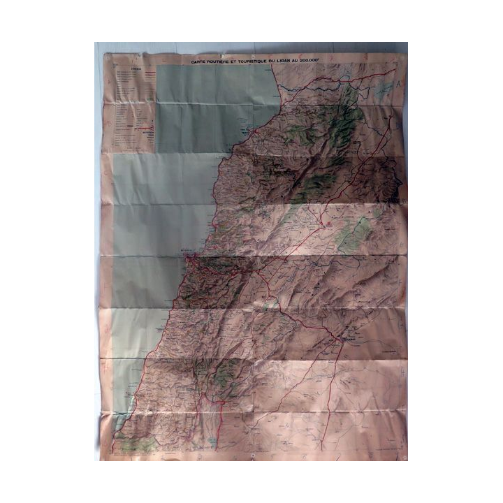 Carte routière et touristique du Liban au 200.000° 1948