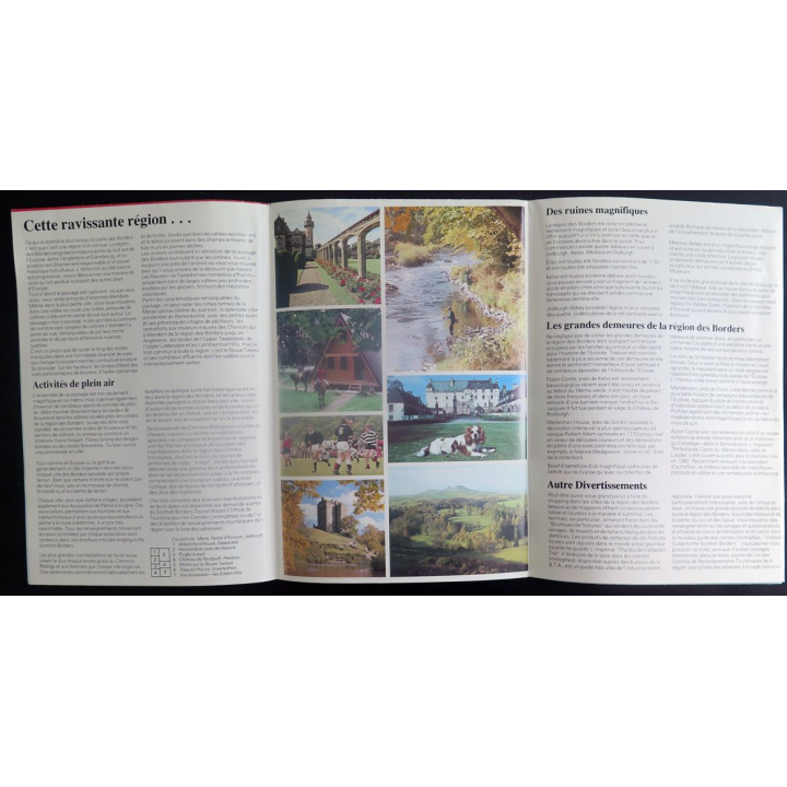 Britain : the Scottish borders carte commentée en français 
