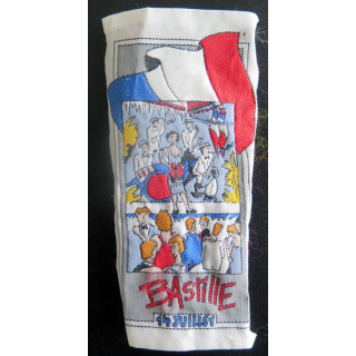 Vieil insigne tissu Bastille 14 juillet 13 x 6,5 cm 