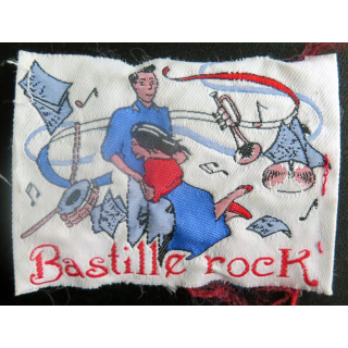 Vieil insigne tissu Bastille Rock 9 x 6,5 cm