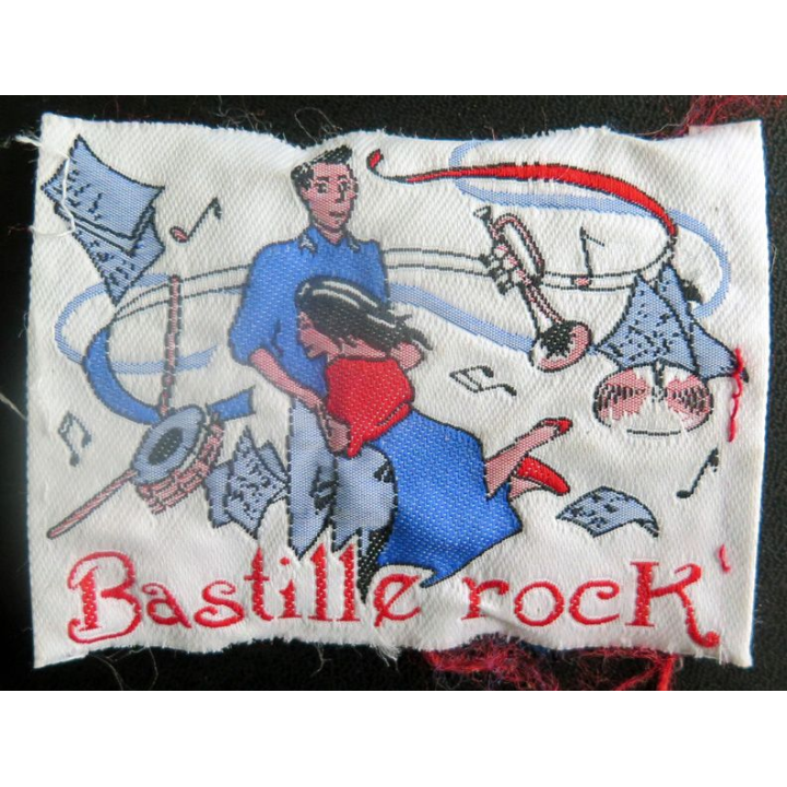 Vieil insigne tissu Bastille Rock 9 x 6,5 cm