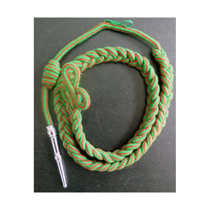 Fourragère de la croix de guerre 1914 - 18 aiguillette argentée