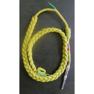 Fourragère de la médaille militaire aiguillette argentée avec gland MM Croix de guerre 39 et gland CG 14