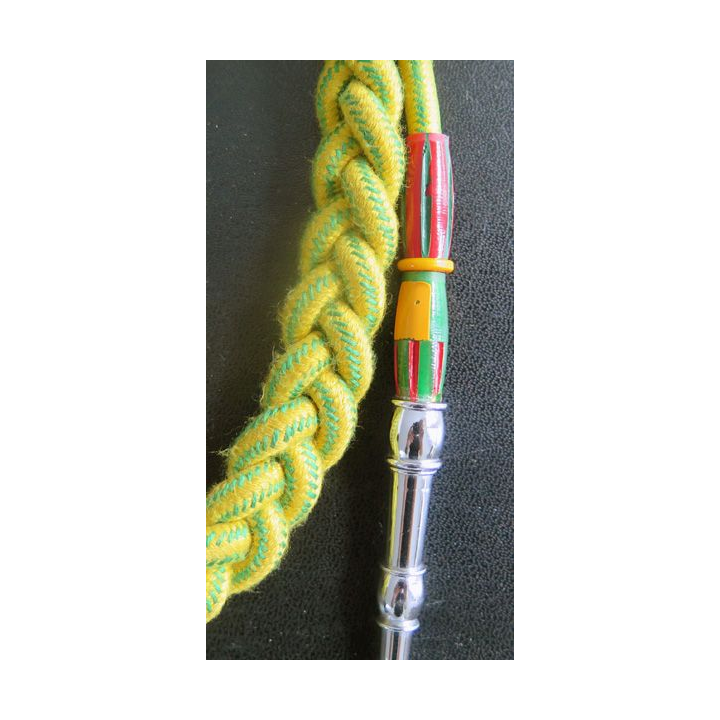 Fourragère de la médaille militaire aiguillette argentée avec gland MM Croix de guerre 39 et gland CG 14