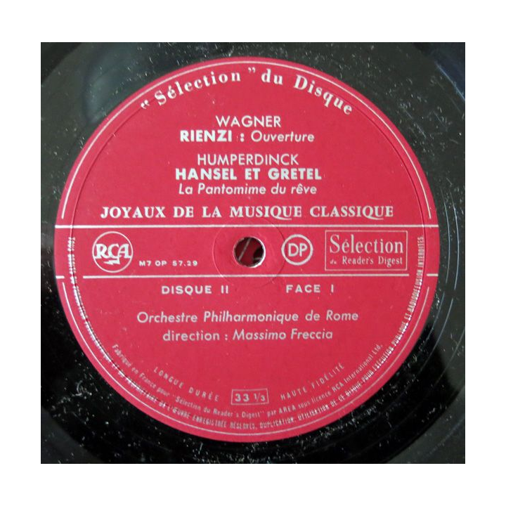 Coffret de disque vinyl 33 t "joyaux de la musique classique" 12 disques
