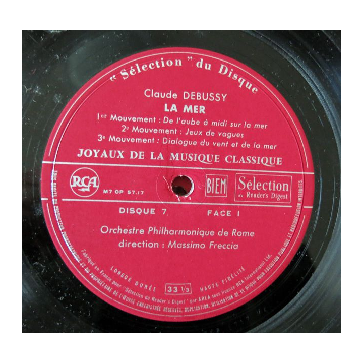 Coffret de disque vinyl 33 t "joyaux de la musique classique" 12 disques