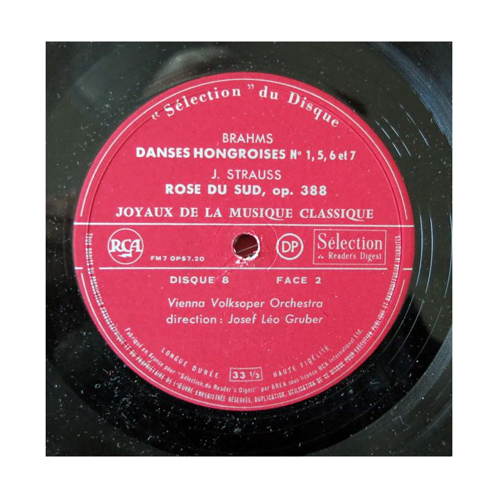 Coffret de disque vinyl 33 t "joyaux de la musique classique" 12 disques