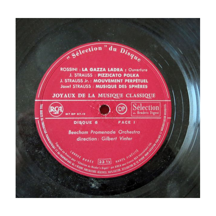 Coffret de disque vinyl 33 t "joyaux de la musique classique" 12 disques