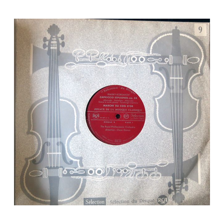 Coffret de disque vinyl 33 t "joyaux de la musique classique" 12 disques