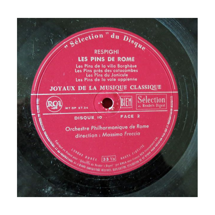 Coffret de disque vinyl 33 t "joyaux de la musique classique" 12 disques