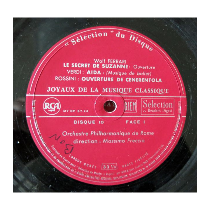 Coffret de disque vinyl 33 t "joyaux de la musique classique" 12 disques