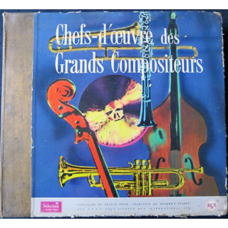 Coffret de disque vinyl 33 t  1/3 "Chefs-dŒuvre des grands compositeurs " 12 disques 33 t vinyl Editions RCA