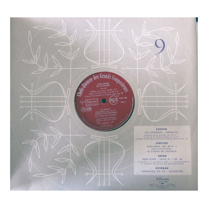 Coffret de disque vinyl 33 t  1/3 "Chefs-dŒuvre des grands compositeurs " 12 disques 33 t vinyl Editions RCA