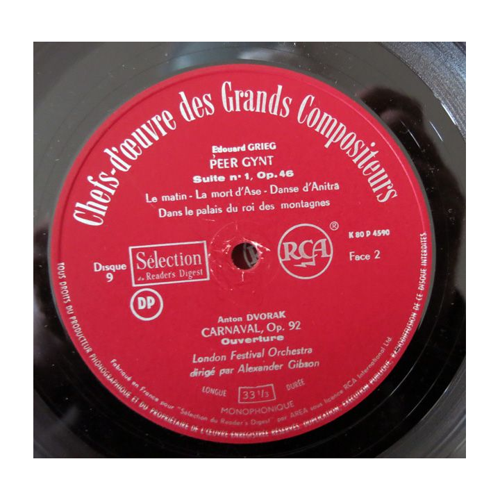 Coffret de disque vinyl 33 t  1/3 "Chefs-dŒuvre des grands compositeurs " 12 disques 33 t vinyl Editions RCA
