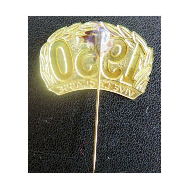 Insigne vive la classe 1950 en laiton de largeur 4 cm 
