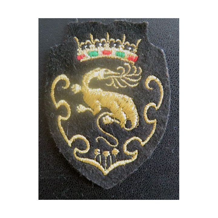 Ecusson tissé de l'emblème de François 1°  fils dorés 