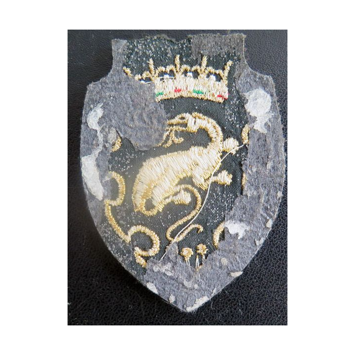 Ecusson tissé de l'emblème de François 1°  fils dorés 