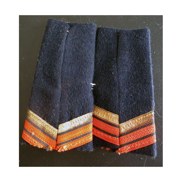 Paire de fourreaux d'épaule de caporal chef de l'armée de l'air (aigle métallique doré)