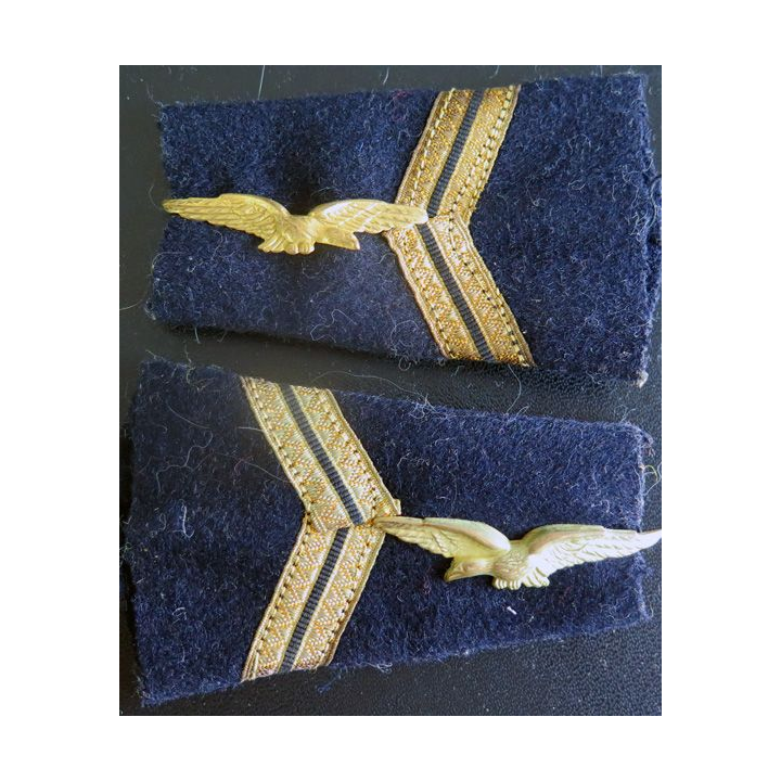Paire de fourreaux d'épaule de sergent de l'armée de l'air (aigle métallique doré)