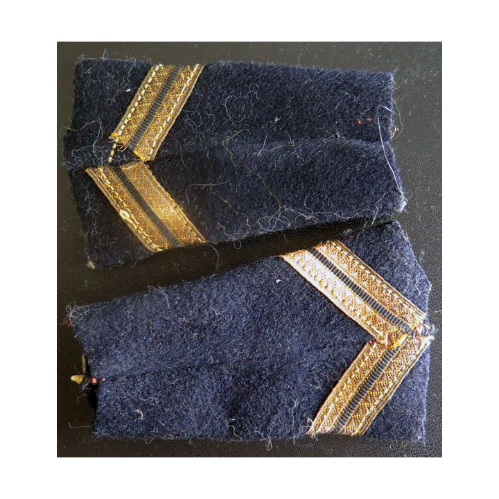 Paire de fourreaux d'épaule de sergent de l'armée de l'air (aigle métallique doré)