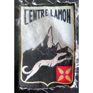 Insigne tissé Jeunesse et Montagne du centre Lamon 5 x 7,5 cm 
