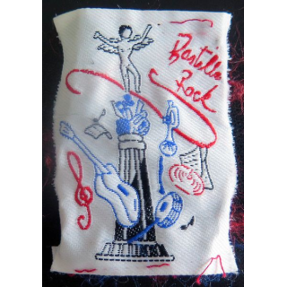 Vieil insigne tissu Bastille Rock 5 x 7 cm