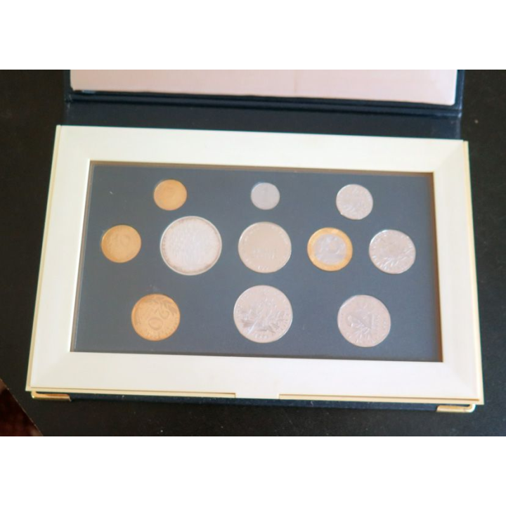 FRANCE : Coffret Belle épreuve 1991 de 1c à 100 francs argent n° 6 561/10 000