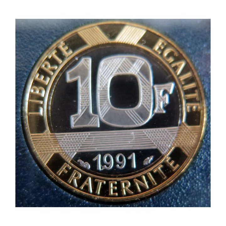 FRANCE : Coffret Belle épreuve 1991 de 1c à 100 francs argent n° 6 561/10 000