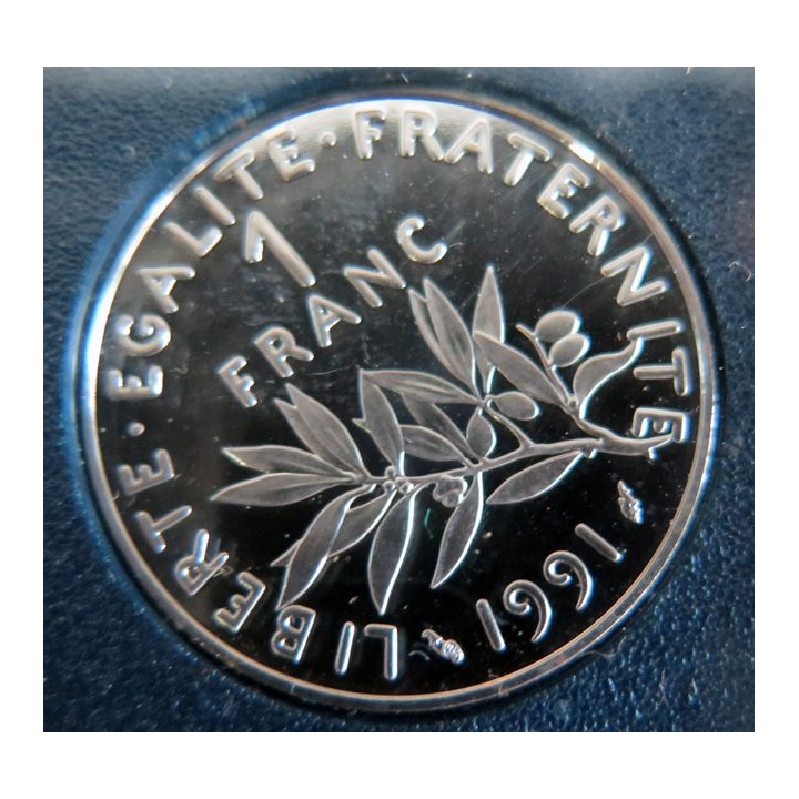 FRANCE : Coffret Belle épreuve 1991 de 1c à 100 francs argent n° 6 561/10 000
